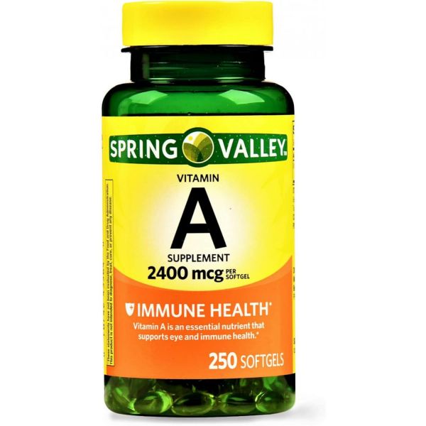 눈 <b>스프링 밸리</b> 비타민 A 2400MCG 250 소프트젤