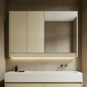 욕실 거울장 수건장 상부장 화장실 수납장 오브제 컷미러 더블장