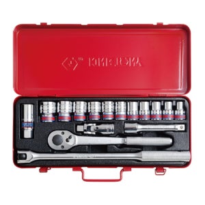 1/2 12각 소켓 복스알 라쳇 복스대 연결대 세트 킹토니 4016SR 철케이스 16pcs