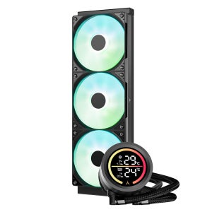 앱코 포세이돈 P360D ARGB 디스플레이 CPU 수냉쿨러 블랙