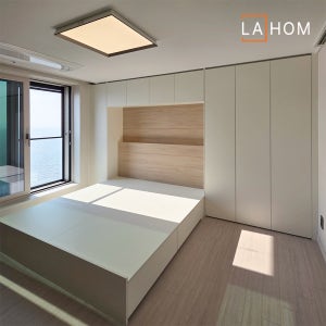 라홈 하반 빌트인 침대 안방 무몰딩 붙박이장 30cm 친환경 E0