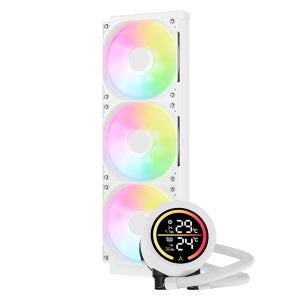 앱코 포세이돈 P360D ARGB 디스플레이 CPU 수냉쿨러 화이트
