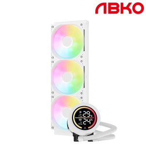 앱코 포세이돈 P360D ARGB 디스플레이 CPU 수냉쿨러 화이트