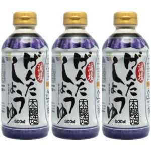 일본 겐타 저염 건강 간장 500ml 3병 세트