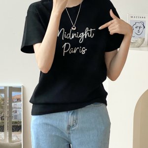 미드나잇 레터링 반팔 티셔츠 3color