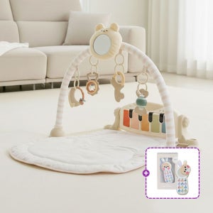 [보이보이] 거울 아기체육관 치발기 멜로디 피아노 아기 장난감