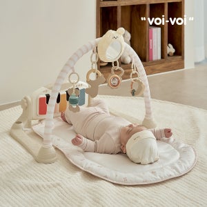 [보이보이] 거울 아기체육관 치발기 멜로디 피아노 아기 장난감