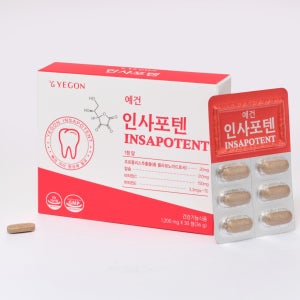 인사포텐 치아 뼈 건강 칼슘 영양제 2+1/잇몸 영양제 치솔 +약 케이스