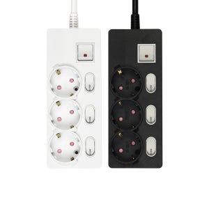 아이정 국산 멀티탭 화재 안전 접지 난연소재 16A 메인 개별 3구 1.5M 멀티 콘센트