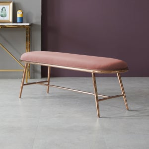 라비스 패브릭 로즈골드 병원 휴게실 로비 대기 의자 2인용 핑크
