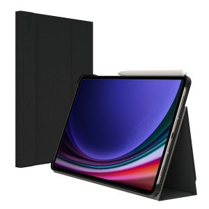 랩씨 스마트 북커버 슬림핏 케이스 사피아노 블랙, 갤럭시 탭 S9-S9 FE-S10 FE