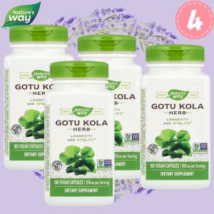 네이처스웨이 고투 콜라 병풀 Gotu Kola 475mg 180캡슐 4개