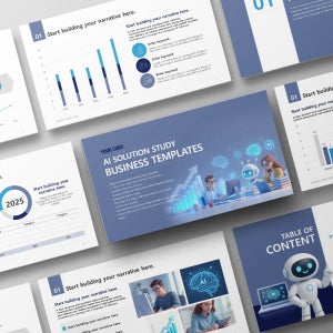 PPT 템플릿 ai 인공지능 스터디 교육 비즈니스 회사소개서 제안서 파워포인트 디자인