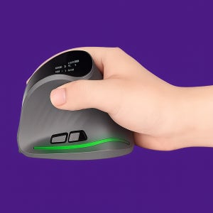 젤로테스 버티컬 무선 마우스 F-35C 저소음 블루투스 OLED DIS 충전형 마우스