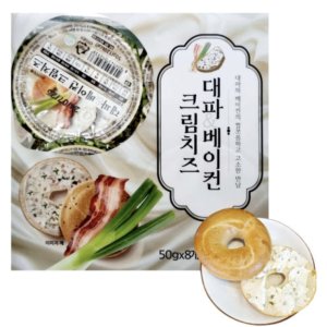 대파 베이컨 크림 치즈 50g x 8개 코스트코 베이글 크래커 까나페 간식