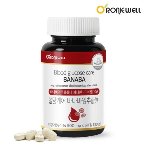 <b>로니웰</b> 혈당케어 바나바잎추출물 500mg x 60정