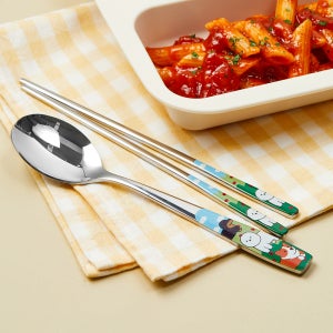 젭젭 올스텐 주니어 수저 세트 퍼피프렌즈 스푼&젓가락