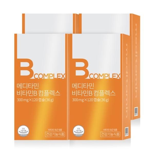 <b>메디타민</b> 비타민B 컴플렉스 4병 8개월분 에너지비타민 넉넉한 함량