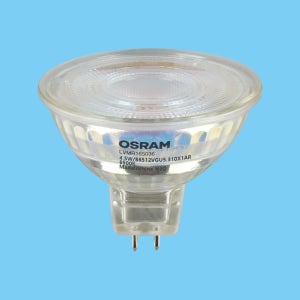 오스람 LED MR16 할로겐 램프 핀타입 12v led전구 4.5W, 주광색, 1개