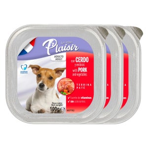 플레이저 강아지 주식캔 강아지캔 파테타입 돼지+야채, 100g, 12개