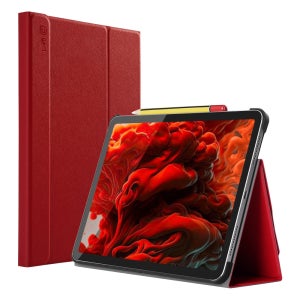 랩씨 스마트 북커버 슬림핏 케이스 사피아노 레드, 아이패드 프로 32.7cm(12.9인치) 4세대