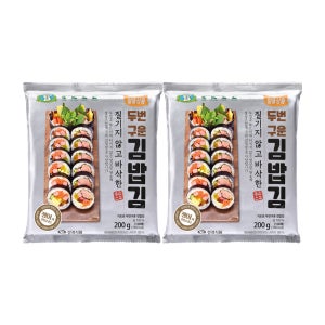 [성경김본사] 지도표 대용량 업소용 구운 김밥용 김(100매) 200g, 2개