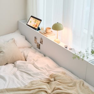 블랭크맨션 사이 침대 틈새수납장 저상형침대 헤드 협탁 (40cm 선반형)