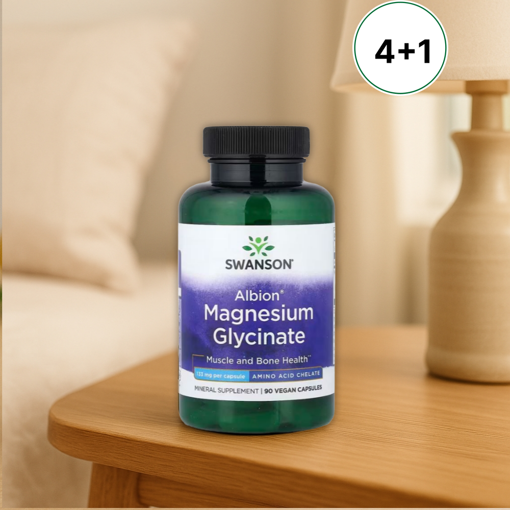 <b>스완슨 알비온 마그네슘</b> 비스글리시네이트 133mg 고약사 약들약 90캡슐, 5개