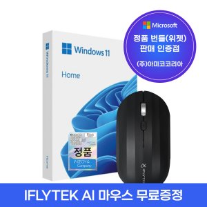 [한국정품인증점] MS 윈도우 11 Windows Home FPP 처음사용자용 영구 제품키 USB설치
