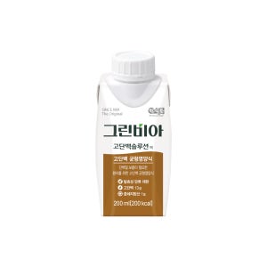 정식품 그린비아 고단백 솔루션 200ml 18팩 베스트 균형 영양식 성인 노인 환자 고소한 어르신 음료 보충 직장인 완전 대용식 저녁 요양병원 요양원 간식