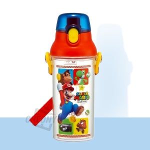 당일출고 슈퍼마리오 원터치 클리어 눈금보틀 480ml 물병 휴대용