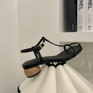 멜로미아 양말매치 티스트랩 코르크굽 샌들