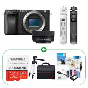 소니 A6400 블랙 + 16-50mm II KIT 슈팅그립 32기가 14종 풀패키지