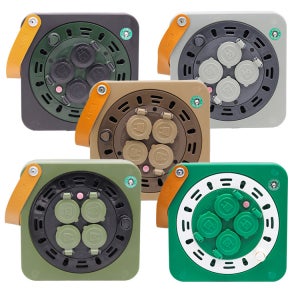 러그박스 큐브릴 20M LED 조명 캡형 캠핑 멀티탭 4구 납작플러그 이지콕 전용가방