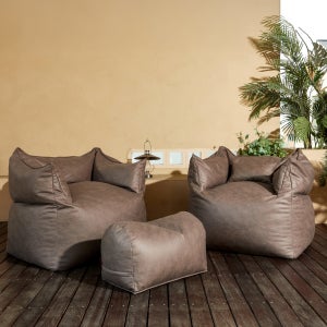 보니타 빈백 초대형 뉴헤븐 BN801 비건레더 풋스툴세트 빈백소파