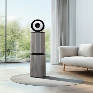 [전국무료배송설치]LG 퓨리케어 오브제컬렉션 AI+ 360˚ 공기청정기 (M 필터) 114㎡ AS355NSNA 카밍 베이지색상