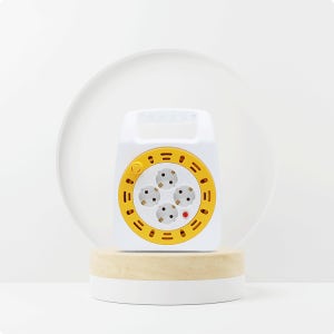 러그박스 베이직 20M 일반 화이트옐로우 4구 코드릴 납작 이지콕플러그 캠핑릴 슬림