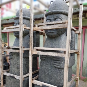 제주도 돌 하르방 하루방대형 2m / 포토존 정원석 조경 돌조형물 석상 공원조성