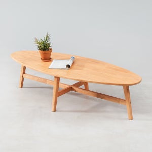 로쏘 프루이 원목 타원형 소파 테이블 1400