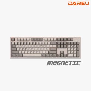 다얼유 EK106 RT 8K 래피드 트리거 게이밍 키보드 레트로베이지, 스카이마그네틱