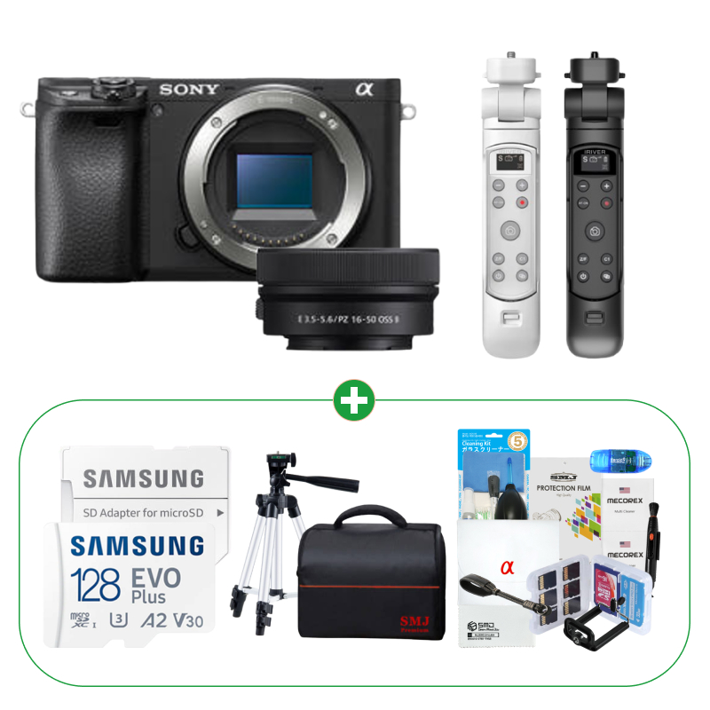소니 A6400+16-50mm II KIT 슈팅그립 128기가 14종 풀패키지