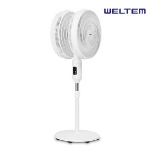 웰템 BLDC 듀얼헤드 리모컨 선풍기 양방향 매장 사무실 창고 업소용 WDF-16C