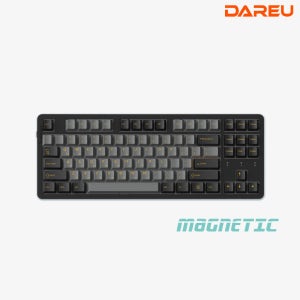 다얼유 EK87 RT 8K 래피드 트리거 자석축 게이밍 키보드 알루비얼골드, 스카이마그네틱