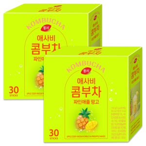 동서 애사비 콤부차 파인애플망고 30Tx2개