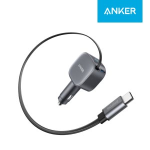 앤커 나노 75W 2포트 차량용 고속 충전기 (C타입 케이블 일체형) A2738