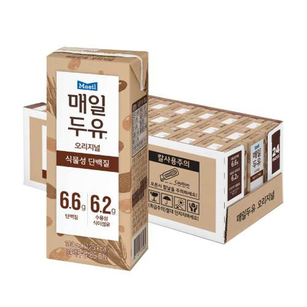 매일유업 매일두유 오리지널 식물성 단백질 190ml, 24개