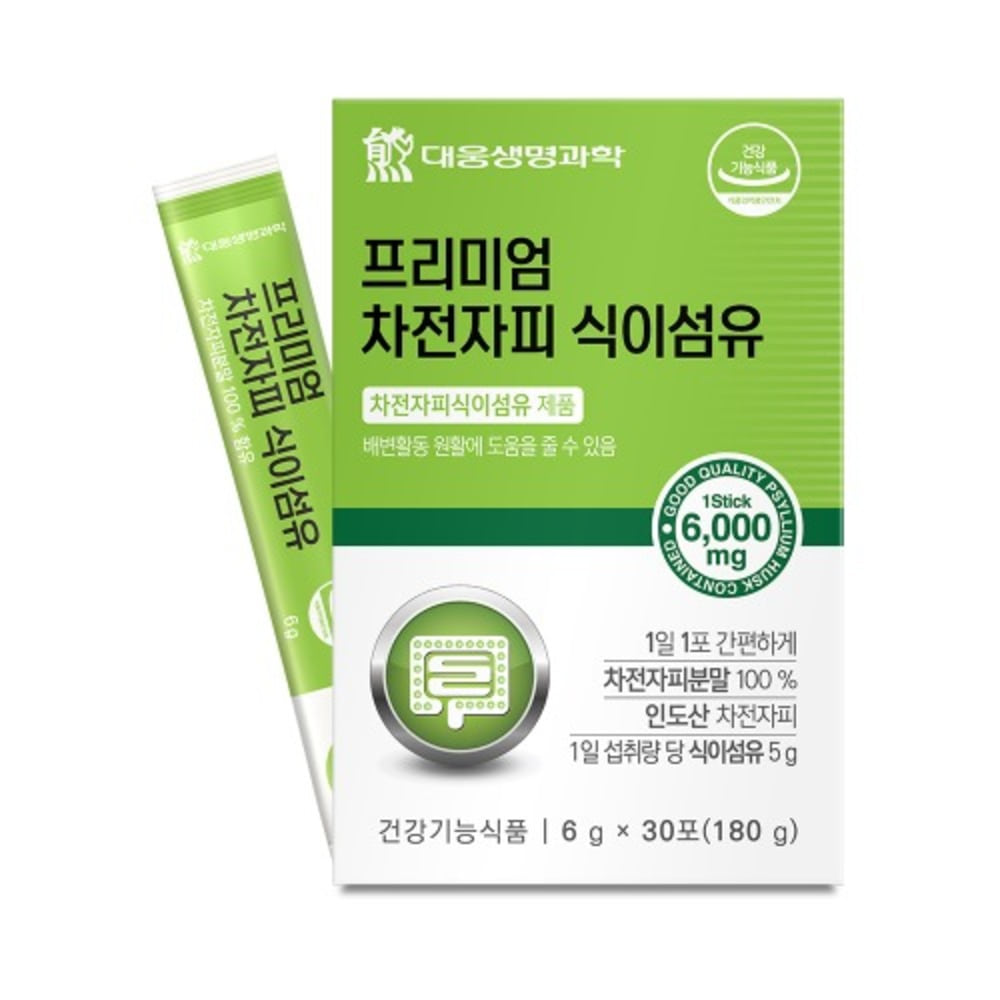 1일1<b>쾌변</b> <b>프로젝트</b> 대웅생명과학 프리미엄 차전자피 식이섬유 6g x 30포