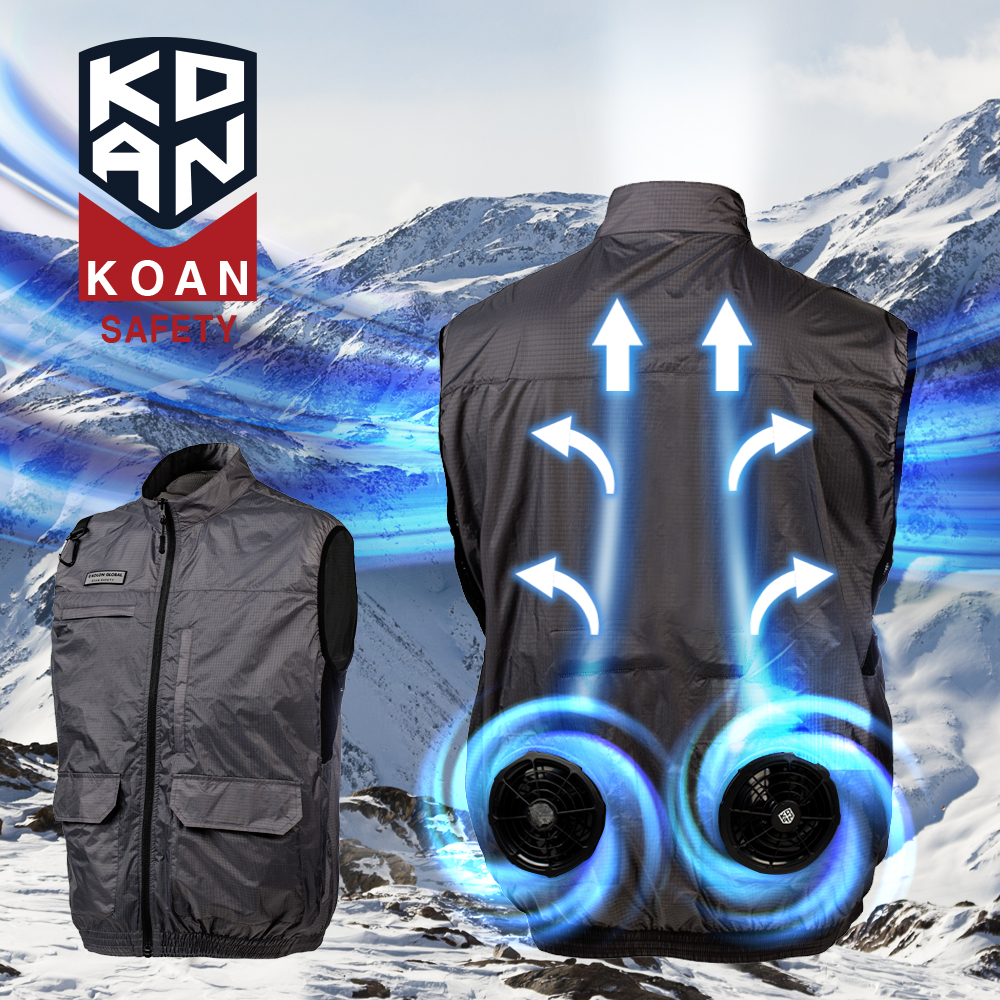 코오롱 아이스 선풍기 조끼 쿨링 냉풍 냉각 냉감 냉방 에어컨 바람 얼음 쿨조끼 윈드베스트