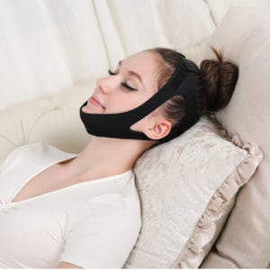 주걱 턱 교정기 부정교합 관절 입벌림 사각턱 교정 방지 밴드, 2개