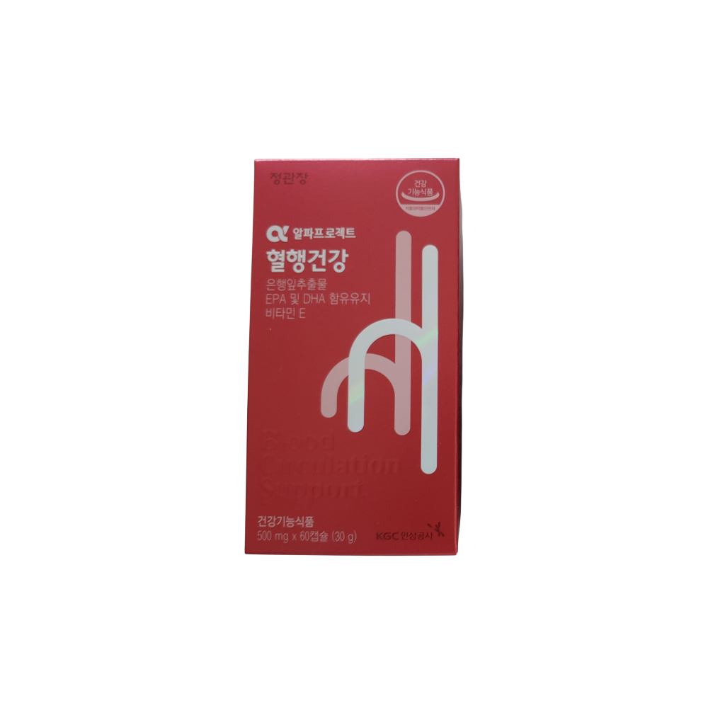 정관장 <b>알파프로젝트 혈행건강</b> 500mg x 60정